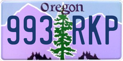 OR license plate 993RKP