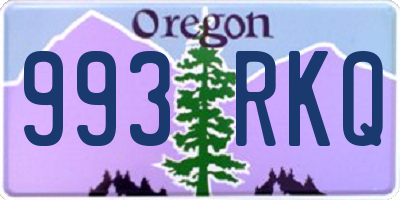 OR license plate 993RKQ