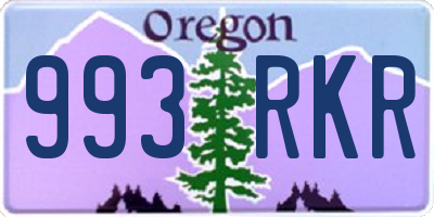 OR license plate 993RKR