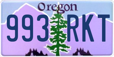 OR license plate 993RKT