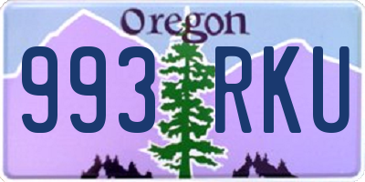 OR license plate 993RKU