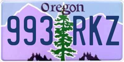 OR license plate 993RKZ