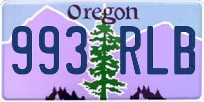 OR license plate 993RLB