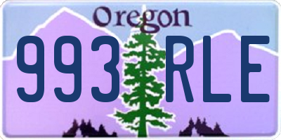 OR license plate 993RLE