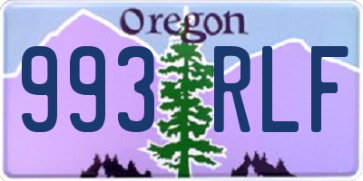 OR license plate 993RLF
