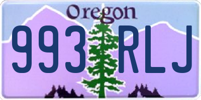 OR license plate 993RLJ