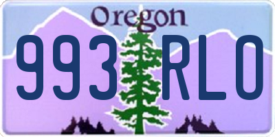 OR license plate 993RLO
