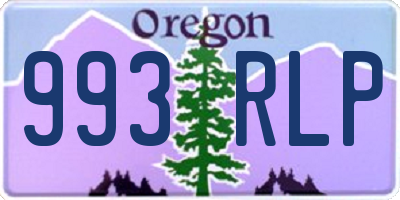 OR license plate 993RLP