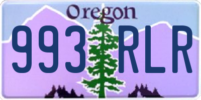 OR license plate 993RLR