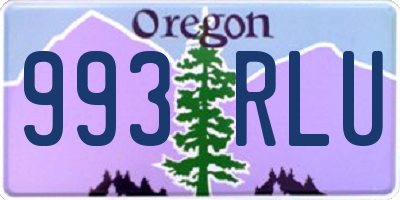 OR license plate 993RLU