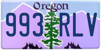 OR license plate 993RLV