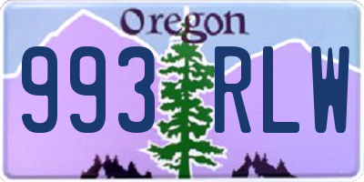OR license plate 993RLW
