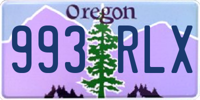 OR license plate 993RLX
