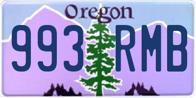 OR license plate 993RMB