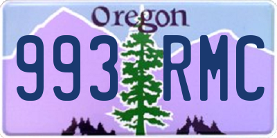 OR license plate 993RMC