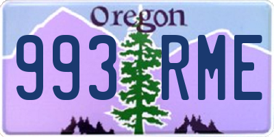 OR license plate 993RME