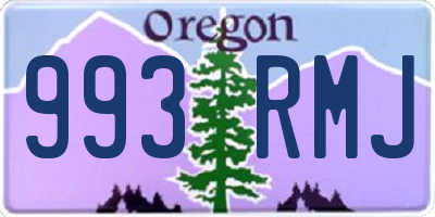 OR license plate 993RMJ