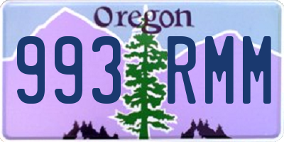 OR license plate 993RMM