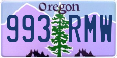 OR license plate 993RMW