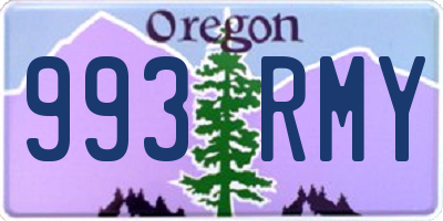 OR license plate 993RMY