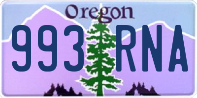 OR license plate 993RNA