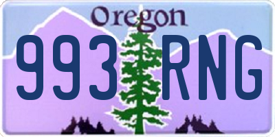 OR license plate 993RNG