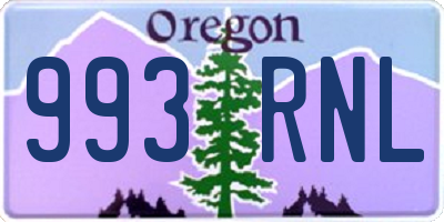 OR license plate 993RNL