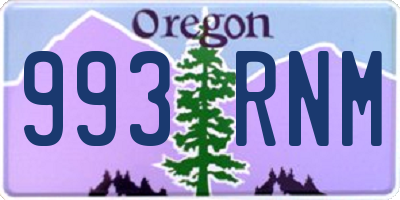OR license plate 993RNM