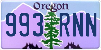 OR license plate 993RNN