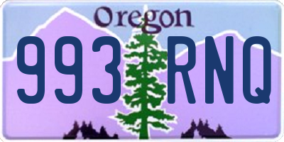 OR license plate 993RNQ