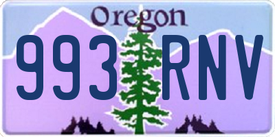 OR license plate 993RNV
