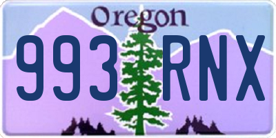 OR license plate 993RNX