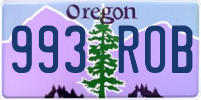 OR license plate 993ROB