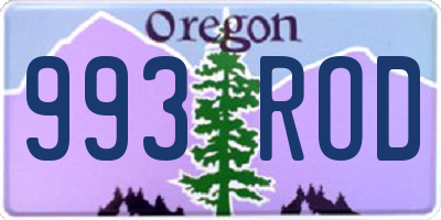 OR license plate 993ROD