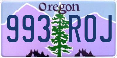 OR license plate 993ROJ