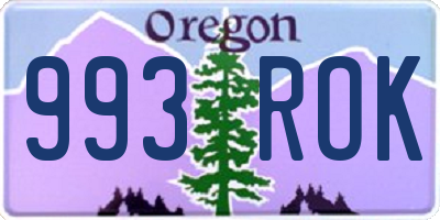 OR license plate 993ROK