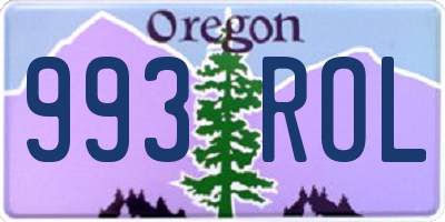 OR license plate 993ROL