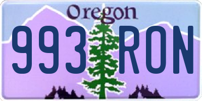 OR license plate 993RON