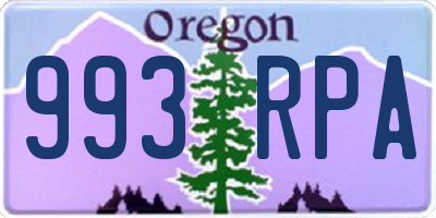 OR license plate 993RPA