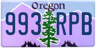 OR license plate 993RPB