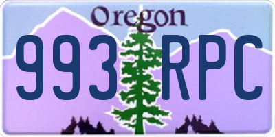 OR license plate 993RPC
