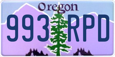 OR license plate 993RPD