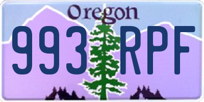 OR license plate 993RPF