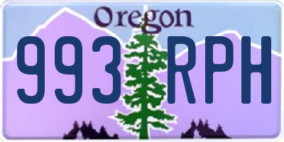 OR license plate 993RPH