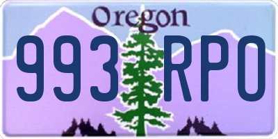 OR license plate 993RPO