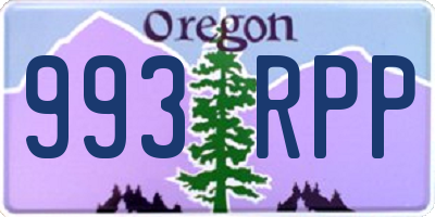 OR license plate 993RPP