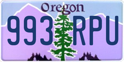 OR license plate 993RPU