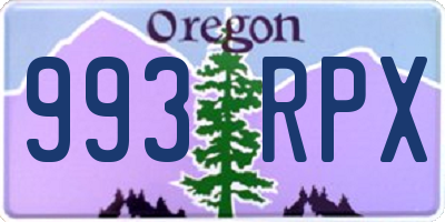 OR license plate 993RPX