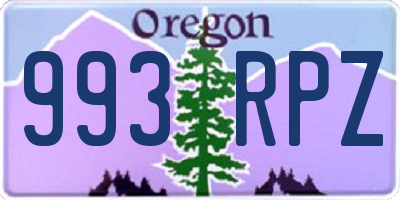 OR license plate 993RPZ