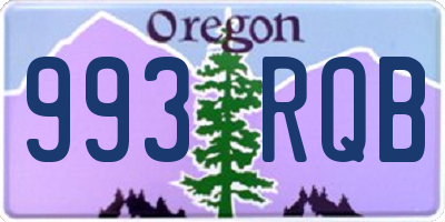OR license plate 993RQB